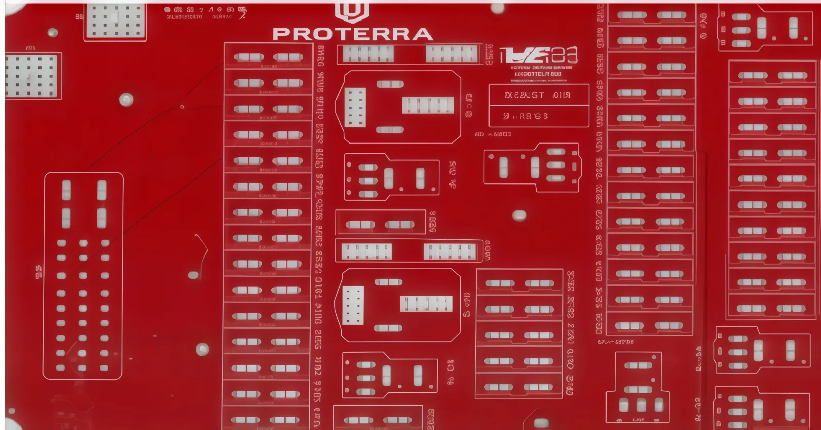Automotive grade red soldermask PCB with high-density component footprints