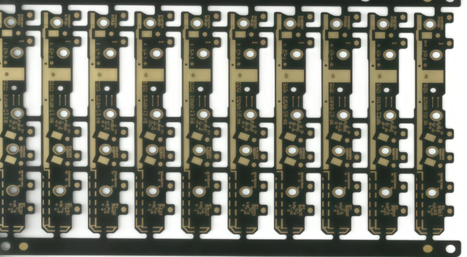 Black soldermask high-frequency PCB panel with gold-plated telecom modules